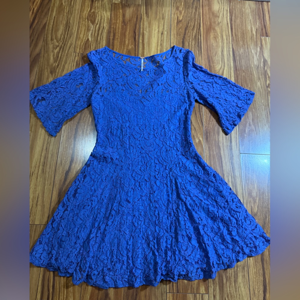 Free people blue lace dress